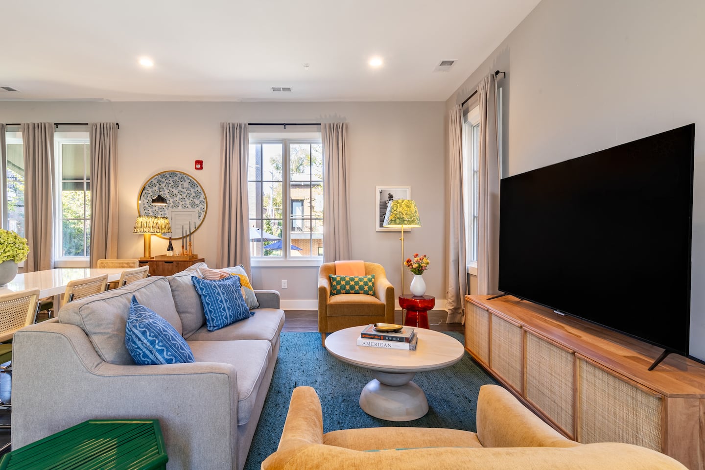 Magnolia living room from the kitchen